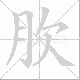 肷的笔顺写法