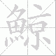 鯨的笔顺写法